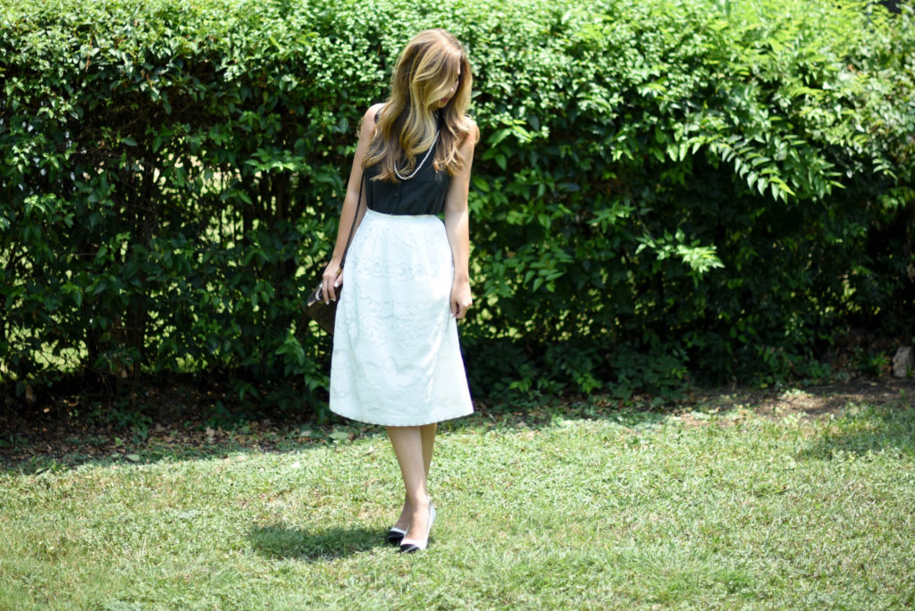 white lace skirt