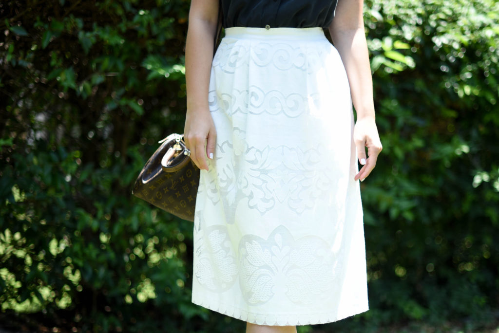 white lace skirt