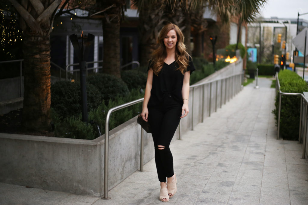 Distressed Black Jeans - A Pearl Kind of Girl