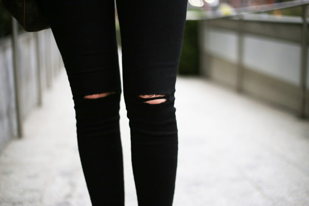 Distressed Black Jeans - A Pearl Kind of Girl