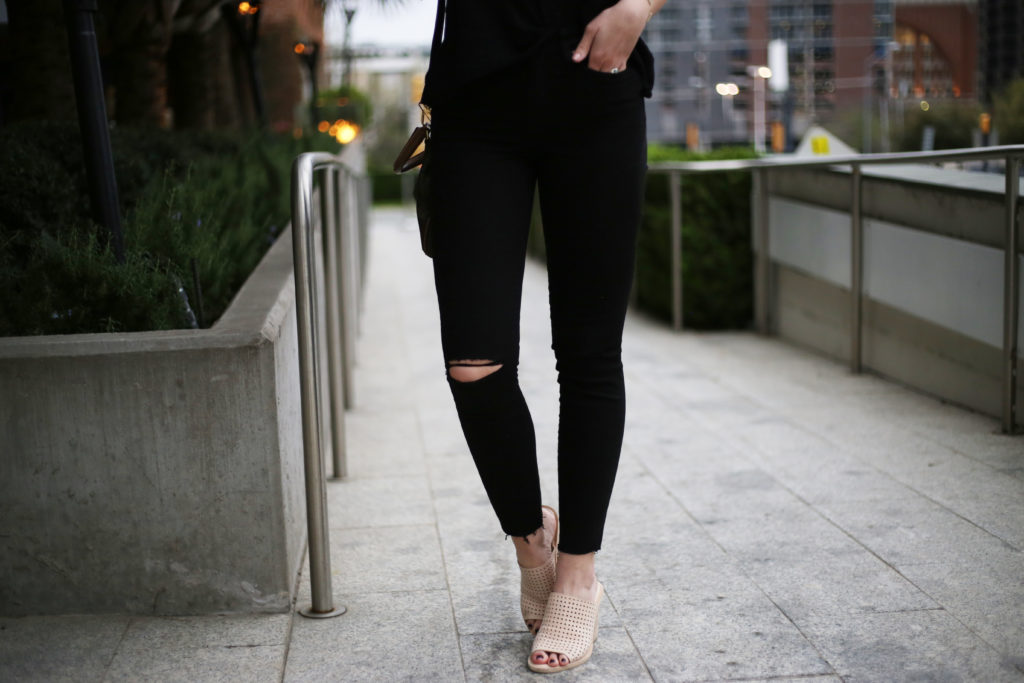 Distressed Black Jeans - A Pearl Kind of Girl