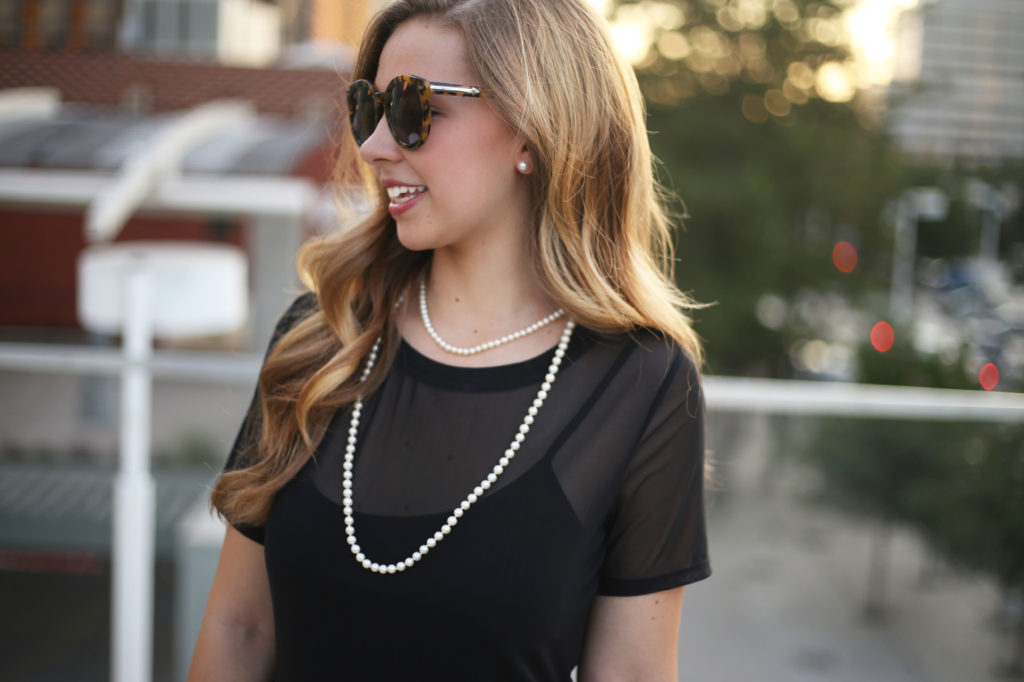 Black Mesh Dress - A Pearl Kind of Girl 