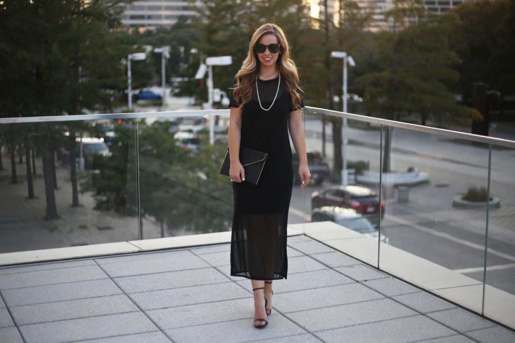 Black Mesh Dress - A Pearl Kind of Girl 