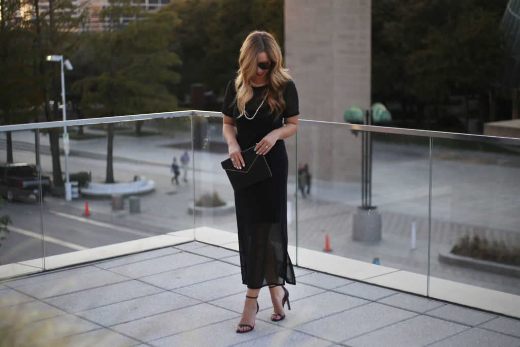 Black Mesh Dress - A Pearl Kind of Girl 