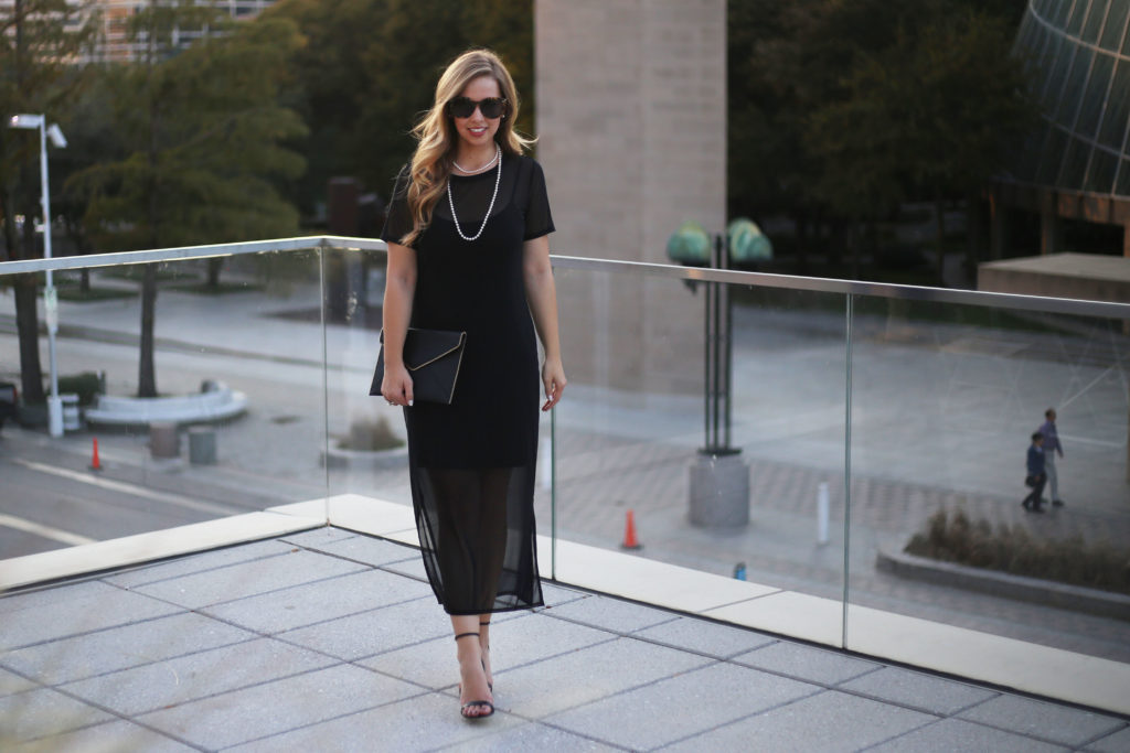 Black Mesh Dress - A Pearl Kind of Girl 