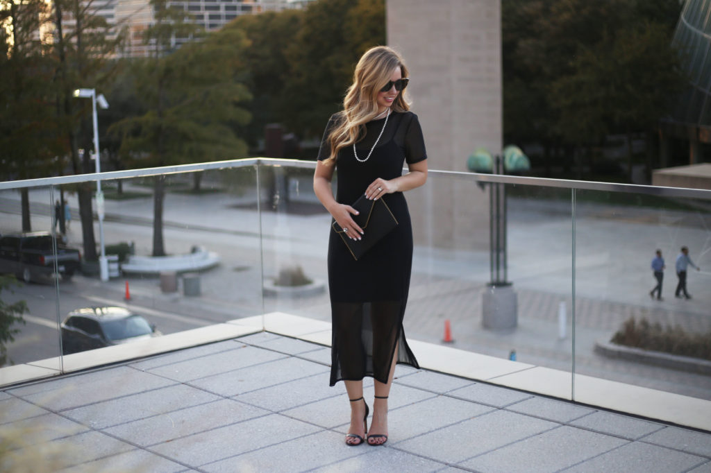 Black Mesh Dress - A Pearl Kind of Girl 