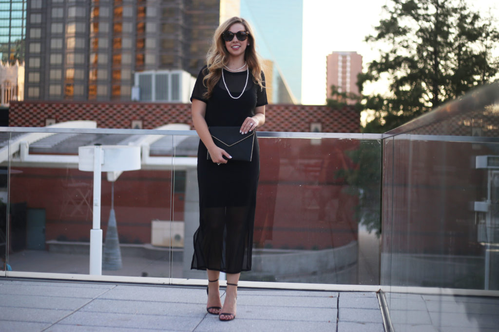 Black Mesh Dress - A Pearl Kind of Girl 