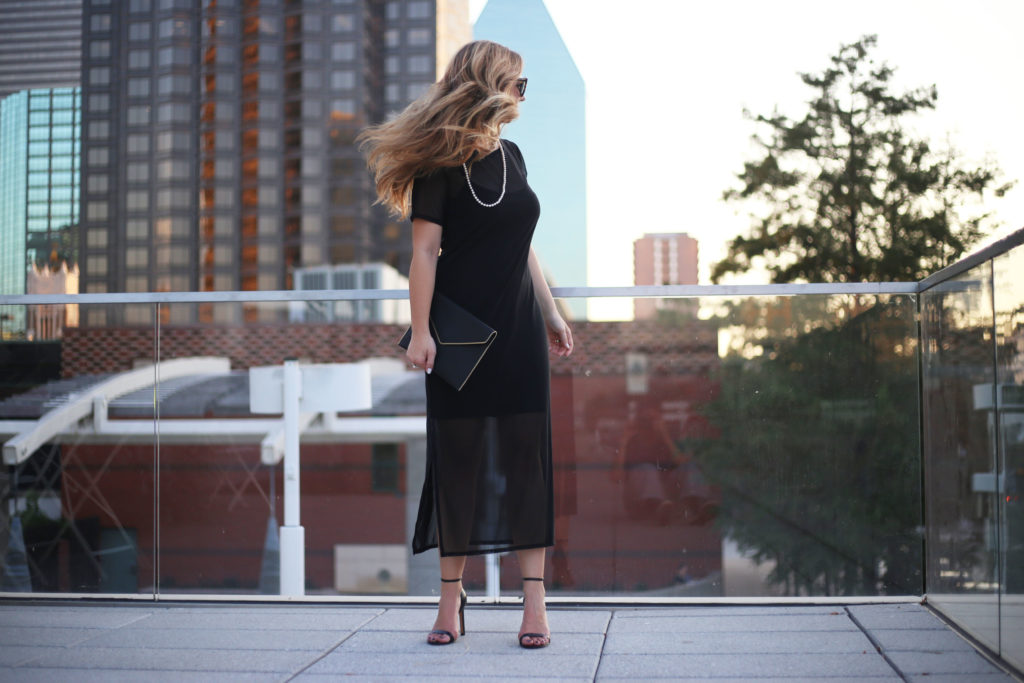 Black Mesh Dress - A Pearl Kind of Girl 