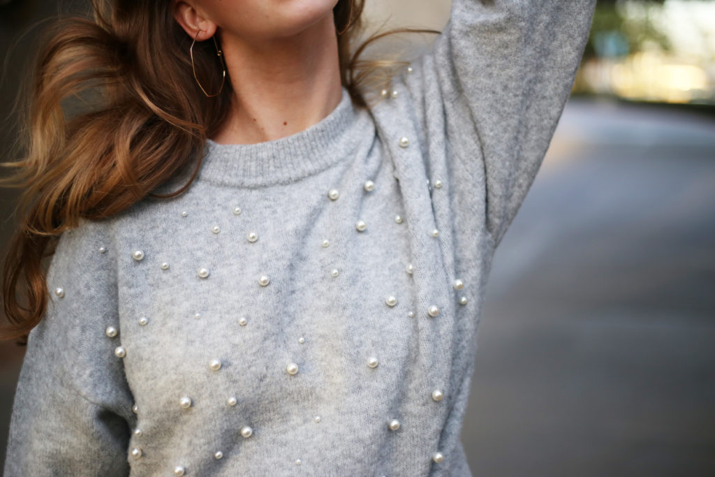 Pearl Studded Sweater - A Pearl Kind of Girl 