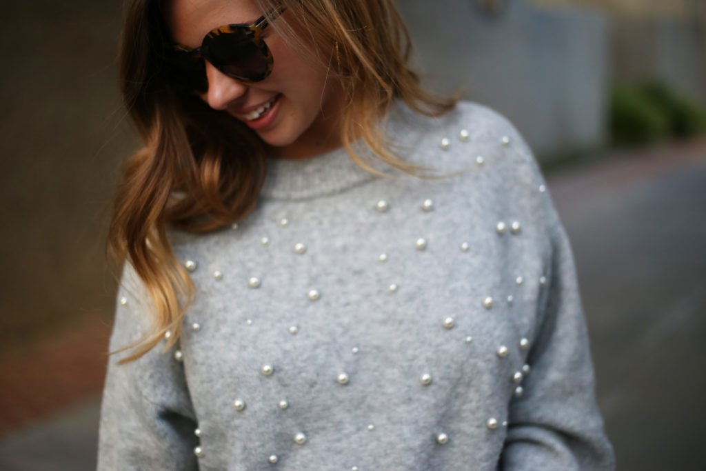 Pearl Studded Sweater - A Pearl Kind of Girl 