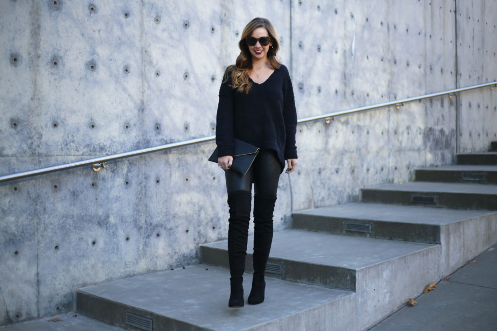 Oversized Black Sweater - A Pearl Kind of Girl 