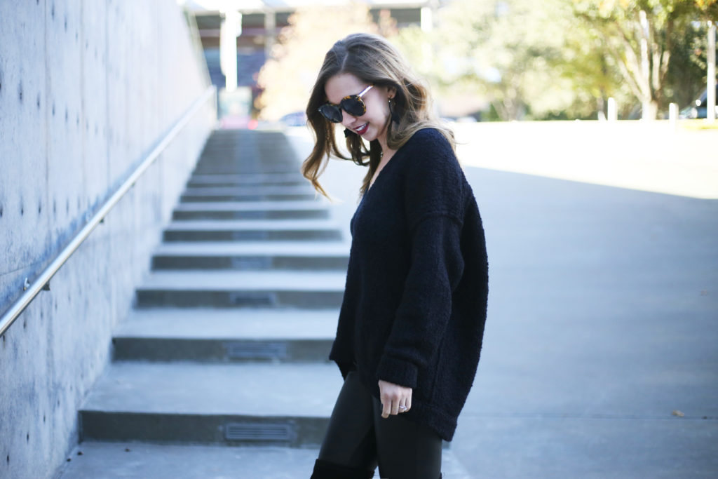 Oversized Black Sweater - A Pearl Kind of Girl 