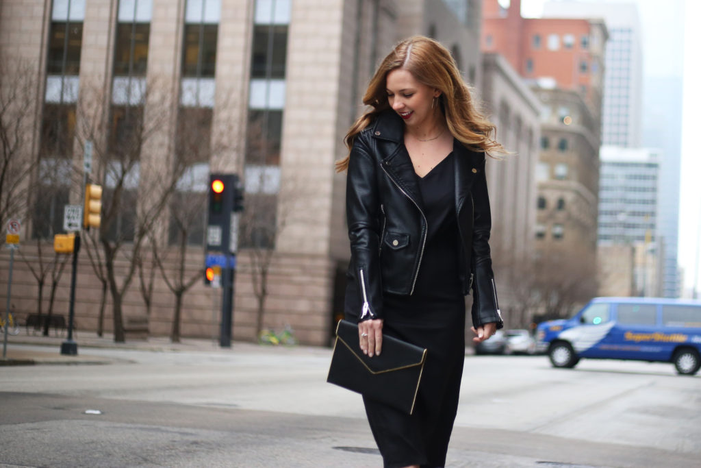 Black Slip Dress - A Pearl Kind of Girl 