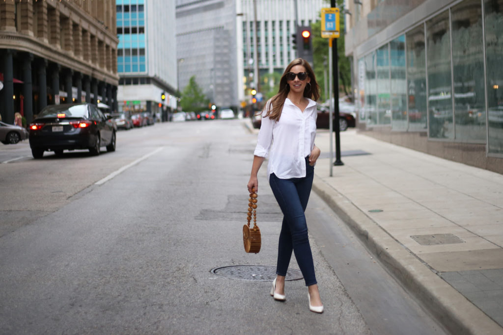 White Button Down - A Pearl Kind of Girl 