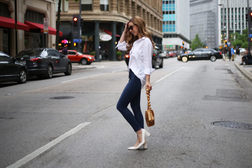 White Button Down - A Pearl Kind of Girl 