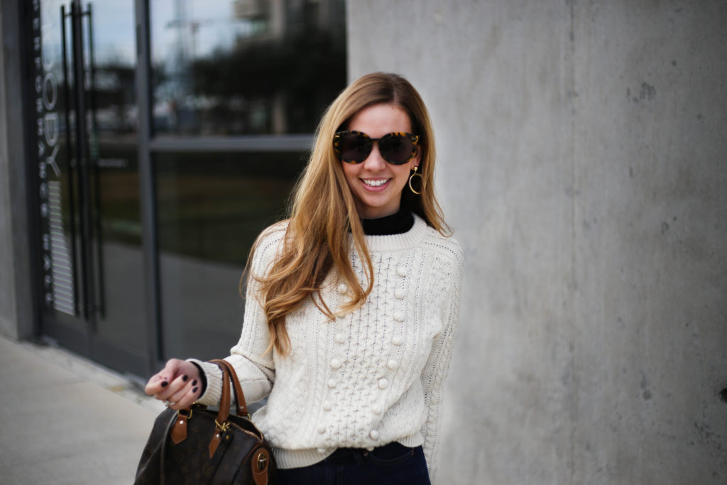 White Cable-Knit Sweater - A Pearl Kind of Girl 