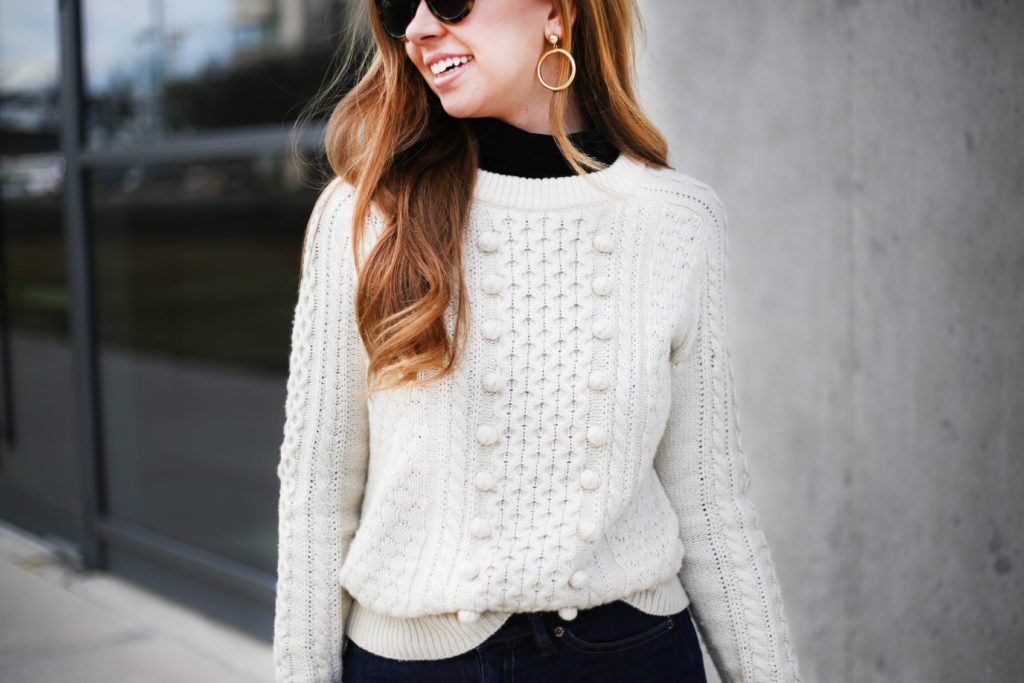 White Cable-Knit Sweater - A Pearl Kind of Girl 