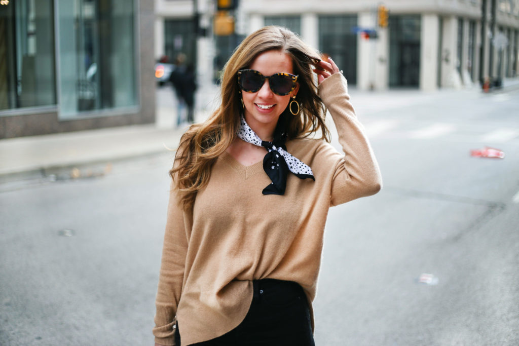 Camel Cashmere Sweater - A Pearl Kind of Girl 
