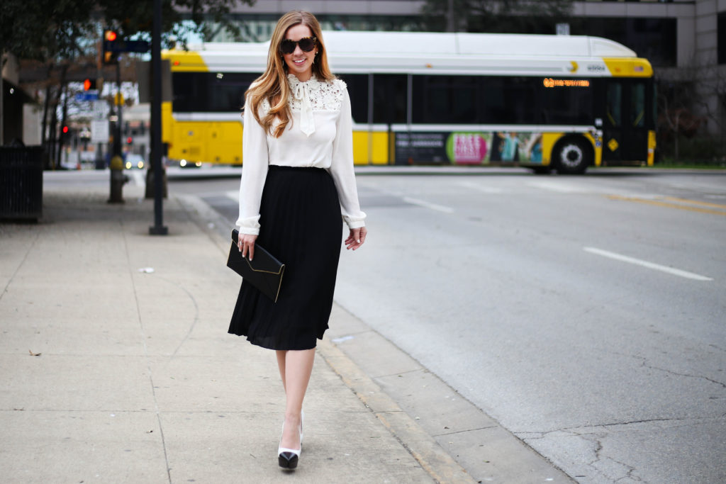 Black Pleated Skirt - A Pearl Kind of Girl 