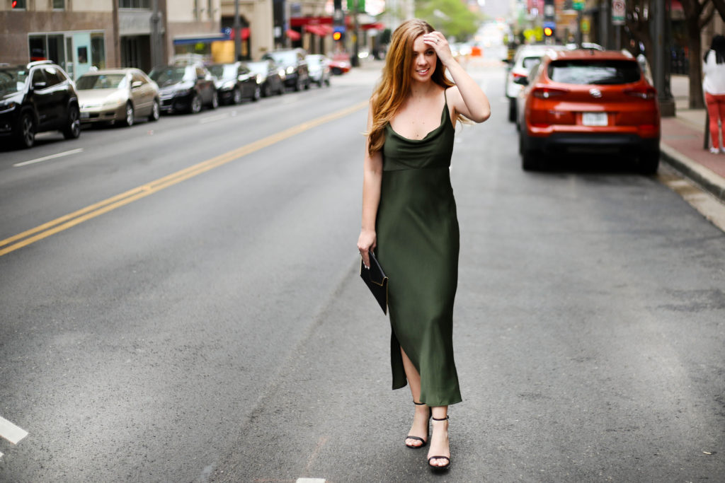 Olive Slip Dress - A Pearl Kind of Girl 