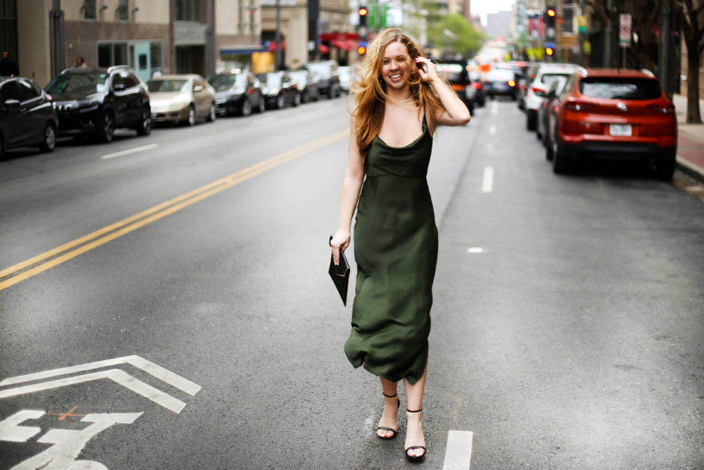 Olive Slip Dress - A Pearl Kind of Girl 