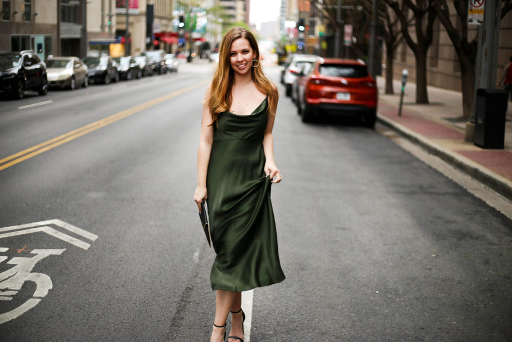 Olive Slip Dress - A Pearl Kind of Girl 