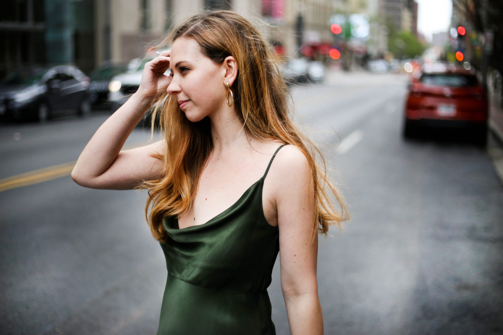Olive Slip Dress - A Pearl Kind of Girl 