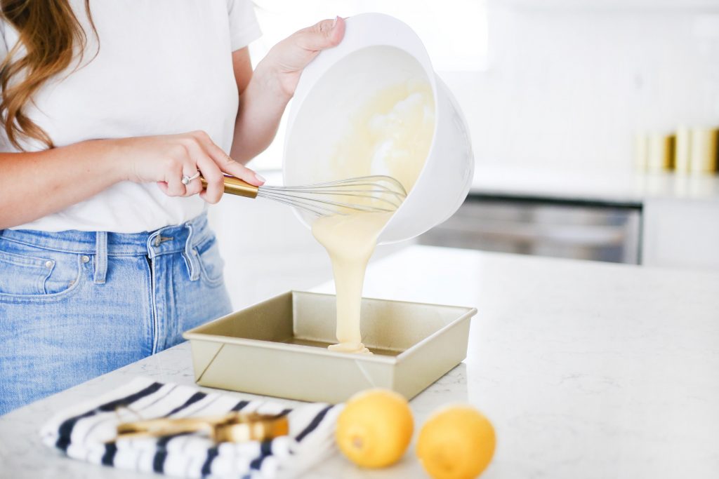 pouring batter
