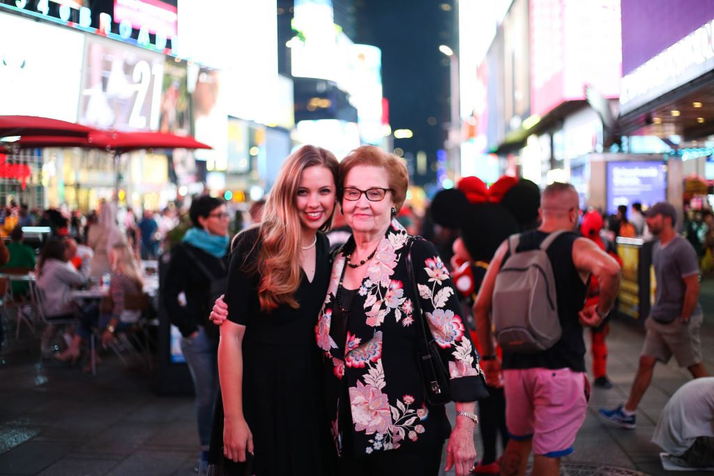 Taylor and Monna in Times Square at Night 