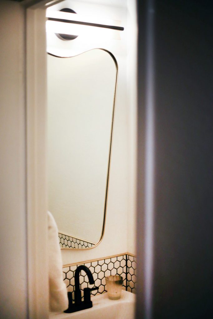 half bathroom after