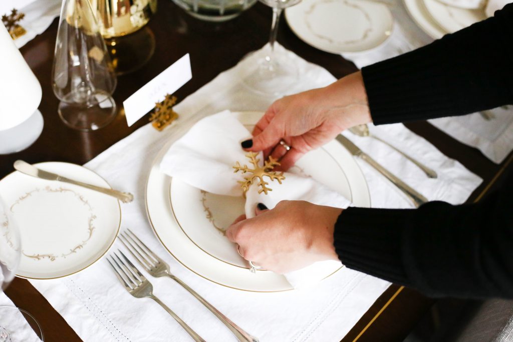 snowflake napkin rings