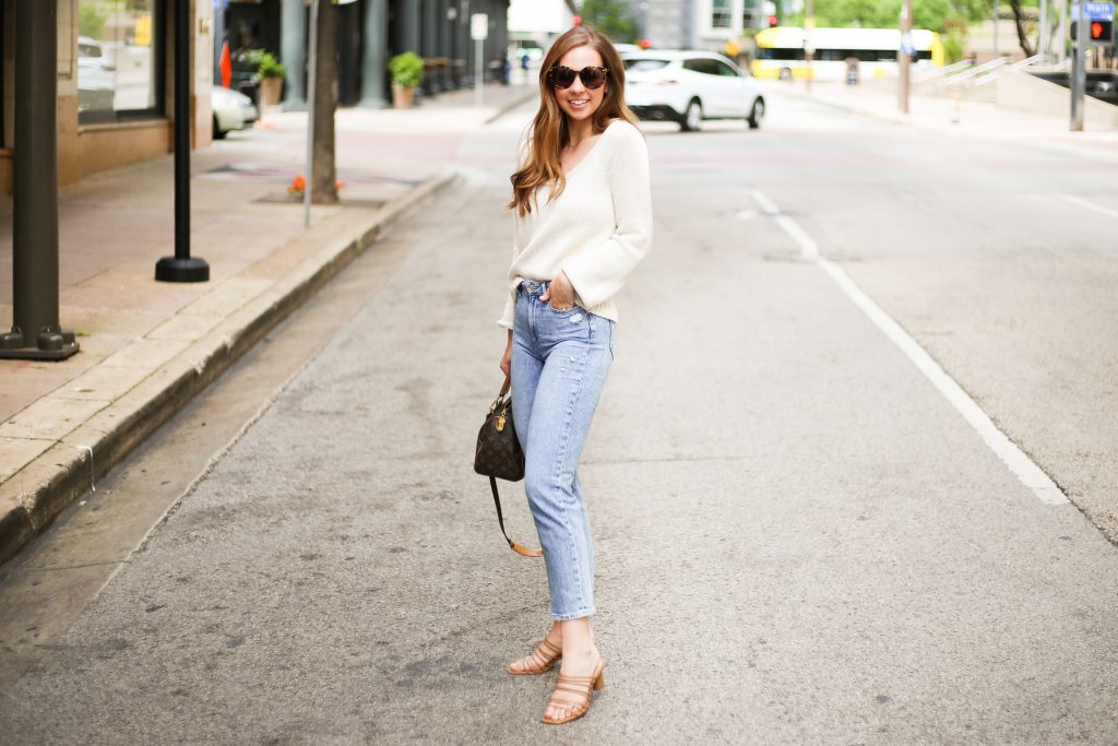 White Spring Sweater - A Pearl Kind of Girl 