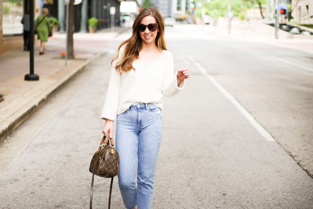 White Spring Sweater - A Pearl Kind of Girl 