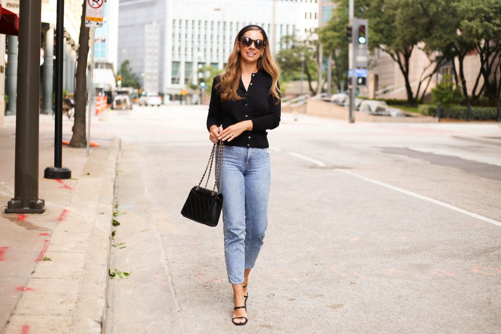 Black Cardigan - A Pearl Kind of Girl 