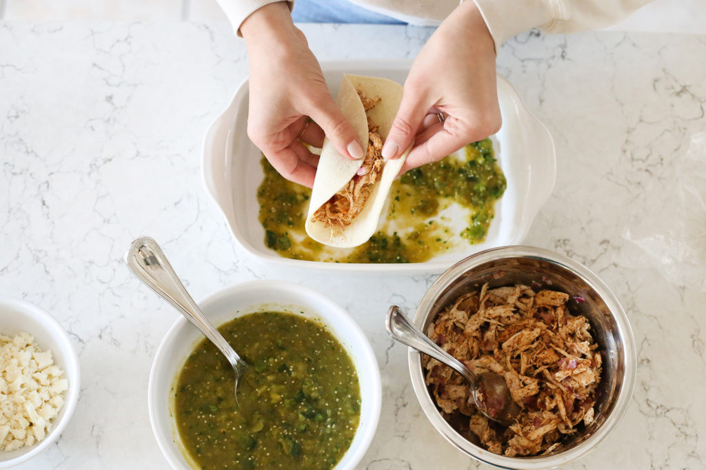 Chicken Verde Enchiladas - A Pearl Kind of Girl