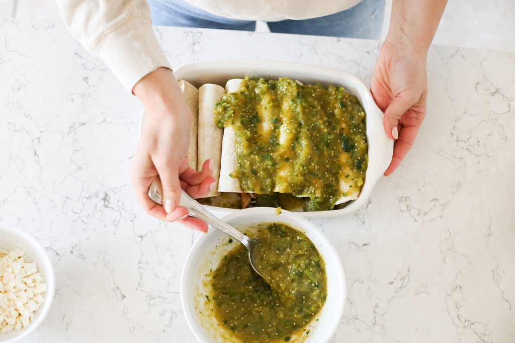 Chicken Verde Enchiladas - A Pearl Kind of Girl